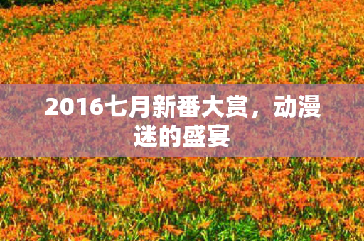2016七月新番大赏，动漫迷的盛宴