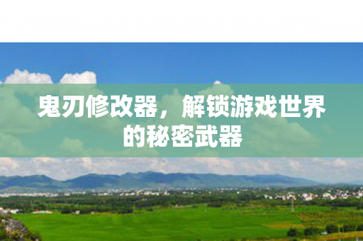 鬼刃修改器，解锁游戏世界的秘密武器