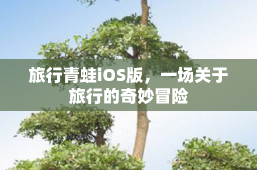 旅行青蛙iOS版，一场关于旅行的奇妙冒险