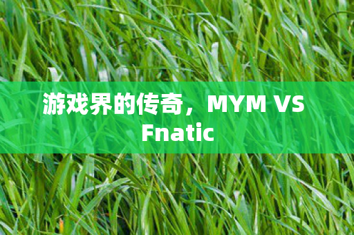 游戏界的传奇，MYM VS Fnatic