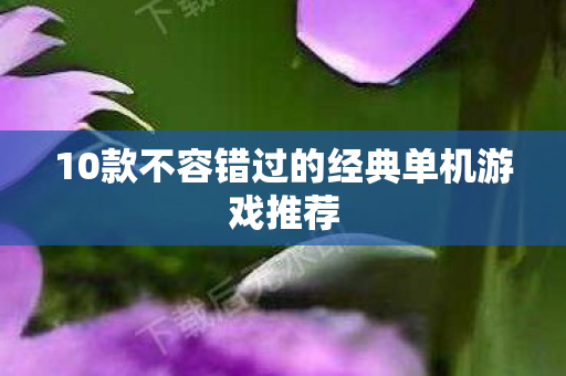 10款不容错过的经典单机游戏推荐