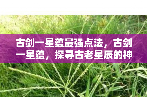 古剑一星蕴最强点法，古剑一星蕴，探寻古老星辰的神秘力量