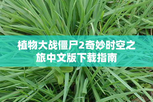 植物大战僵尸2奇妙时空之旅中文版下载指南图片