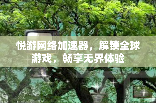 悦游网络加速器，解锁全球游戏，畅享无界体验