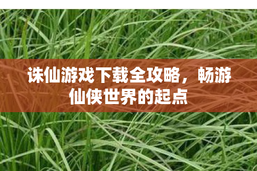 诛仙游戏下载全攻略，畅游仙侠世界的起点