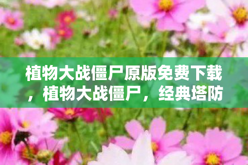 植物大战僵尸原版免费下载，植物大战僵尸，经典塔防游戏的魅力与下载指南