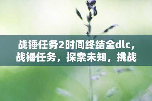 战锤任务2时间终结全dlc，战锤任务，探索未知，挑战极限