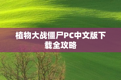 植物大战僵尸PC中文版下载全攻略