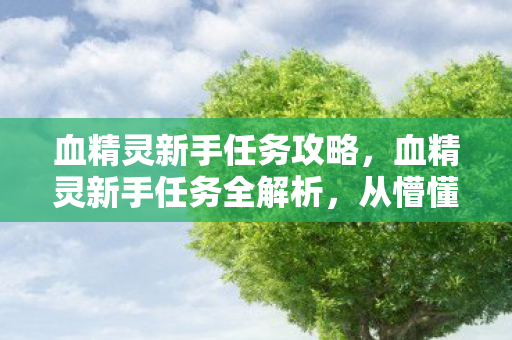 血精灵新手任务攻略,血精灵新手任务全解析,从懵懂到高手的蜕变之旅 血精灵新手任务攻略,血精灵新手任务全解析,从懵懂到高手的蜕变之旅