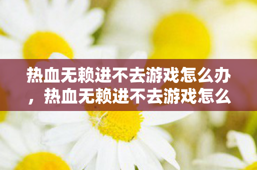 热血无赖进不去游戏怎么办，热血无赖进不去游戏怎么办？