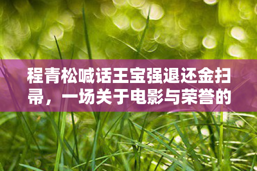 程青松喊话王宝强退还金扫帚，一场关于电影与荣誉的争议
