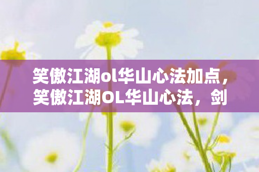 笑傲江湖ol华山心法加点，笑傲江湖OL华山心法，剑指苍穹，心随意动