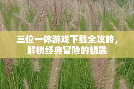 三位一体游戏下载全攻略，解锁经典冒险的钥匙