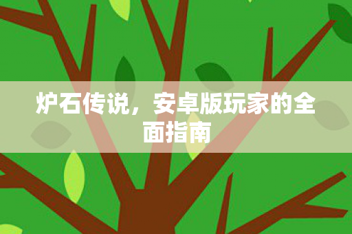 炉石传说，安卓版玩家的全面指南