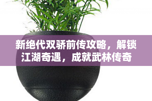 新绝代双骄前传攻略，解锁江湖奇遇，成就武林传奇