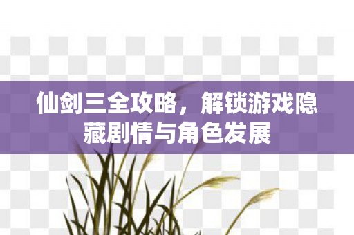 仙剑三全攻略，解锁游戏隐藏剧情与角色发展