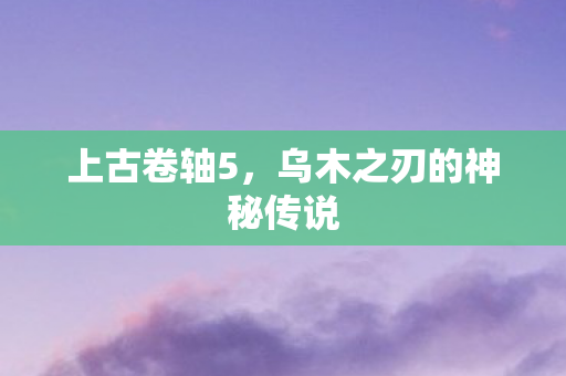 上古卷轴5，乌木之刃的神秘传说