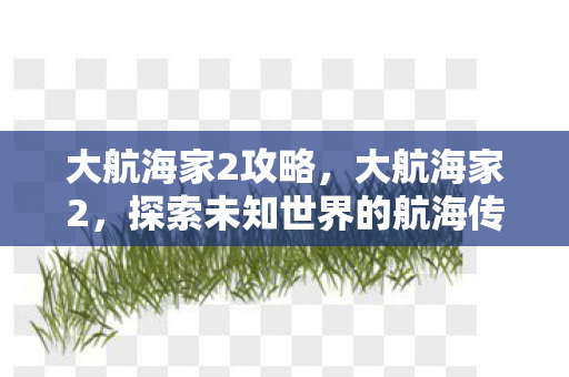 大航海家2攻略,大航海家2,探索未知世界的航海传奇 大航海家2攻略,大航海家2,探索未知世界的航海传奇