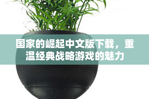 国家的崛起中文版下载，重温经典战略游戏的魅力