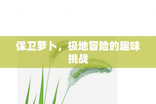 保卫萝卜，极地冒险的趣味挑战
