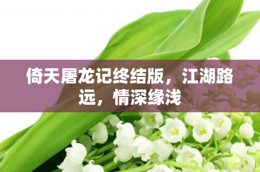 倚天屠龙记终结版，江湖路远，情深缘浅