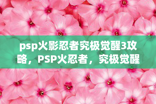psp火影忍者究极觉醒3攻略，PSP火忍者，究极觉醒3全面攻略