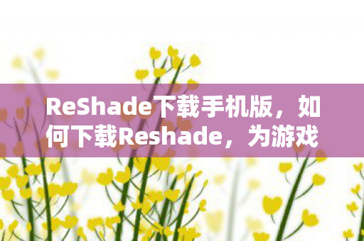 ReShade下载手机版，如何下载Reshade，为游戏增添色彩