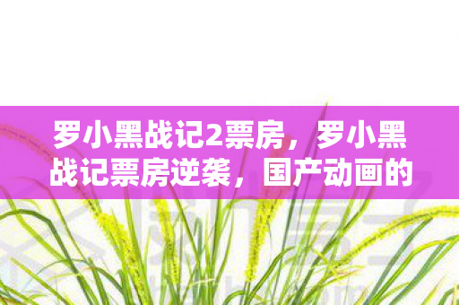 罗小黑战记2票房，罗小黑战记票房逆袭，国产动画的奇迹之路