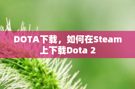 DOTA下载，如何在Steam上下载Dota 2