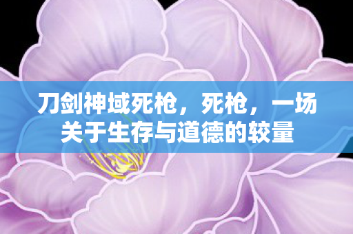 刀剑神域死枪，死枪，一场关于生存与道德的较量