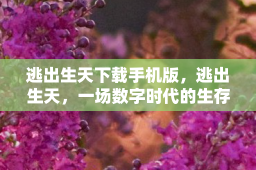 逃出生天下载手机版，逃出生天，一场数字时代的生存挑战
