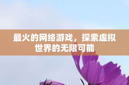 最火的网络游戏，探索虚拟世界的无限可能