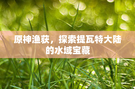 原神渔获，探索提瓦特大陆的水域宝藏