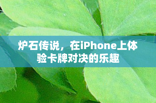 炉石传说，在iPhone上体验卡牌对决的乐趣
