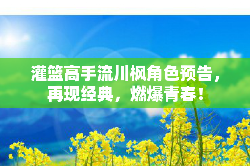 灌篮高手流川枫角色预告，再现经典，燃爆青春！