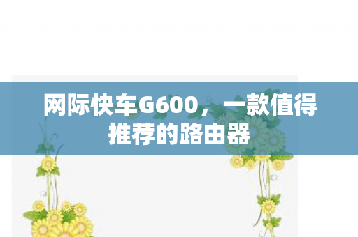 一款值得推荐的路由器图片