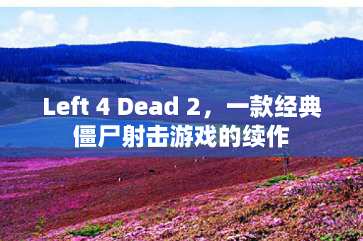 Left 4 Dead 2，一款经典僵尸射击游戏的续作