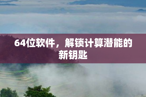 64位软件，解锁计算潜能的新钥匙