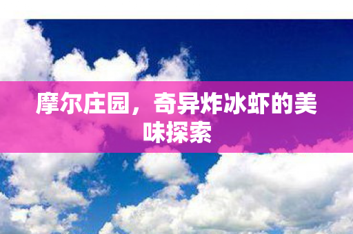 摩尔庄园，奇异炸冰虾的美味探索