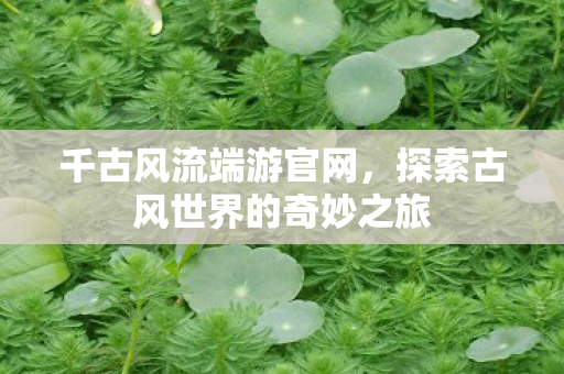 千古风流端游官网，探索古风世界的奇妙之旅