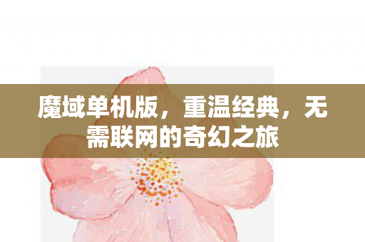 魔域单机版，重温经典，无需联网的奇幻之旅
