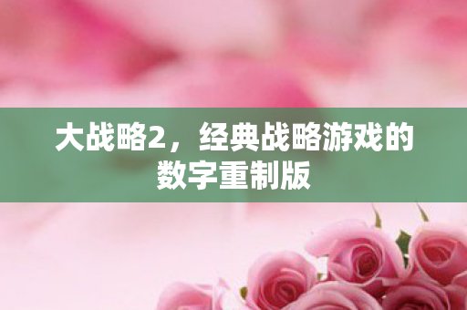 大战略2，经典战略游戏的数字重制版