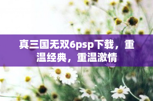 真三国无双6psp下载,重温经典,重温激情 真三国无双6psp下载,重温经典,重温激情