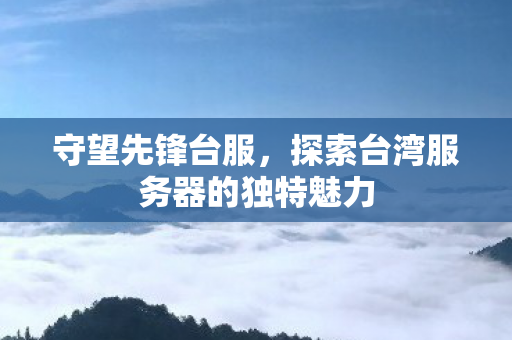 守望先锋台服，探索台湾服务器的独特魅力