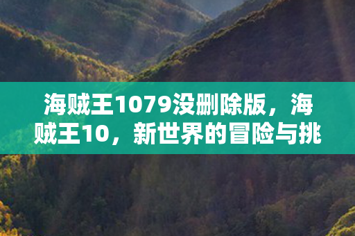 海贼王1079没删除版，海贼王10，新世界的冒险与挑战
