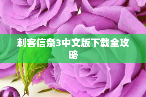 刺客信条3中文版下载全攻略