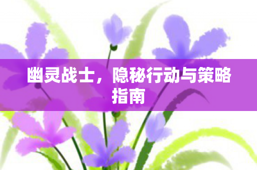 幽灵战士，隐秘行动与策略指南