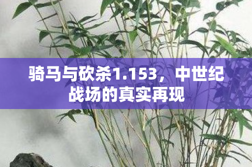 骑马与砍杀1.153，中世纪战场的真实再现