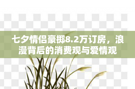七夕情侣豪掷8.2万订房，浪漫背后的消费观与爱情观
