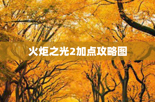 火炬之光2加点攻略图